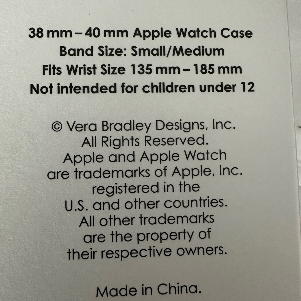 NWT Vera Bradley Midday Garden Apple Watch Wristband - Picture 5 of 6